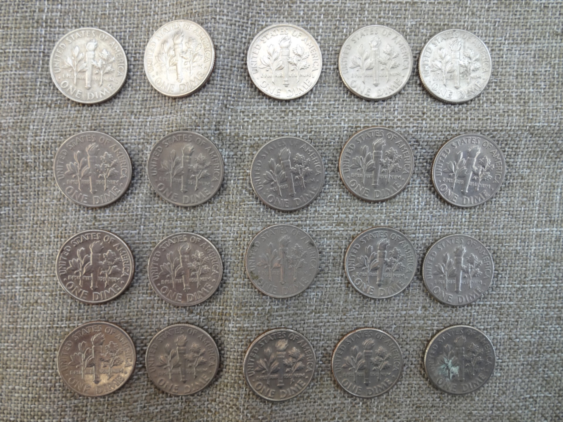 娃娃家-三月、第六场 美国10美分- 20枚起拍