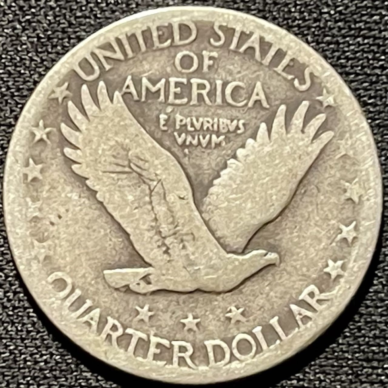 紫瑗钱币——第260期拍卖 美国 1927年 飞鹰 25美分 6.25克 0.9银