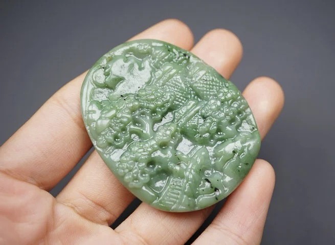 ｜冷门出品｜精选专拍·第贰拾场· 和田碧玉｜苏工精雕·山水重楼挂件