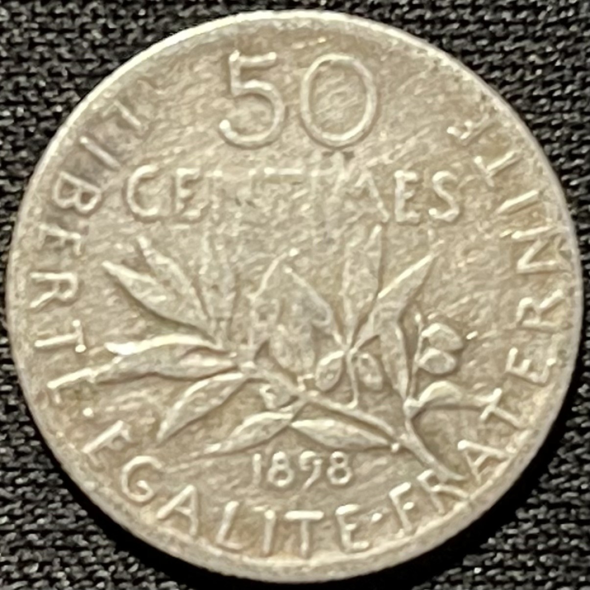 紫瑗钱币——第260期拍卖 法国 1898年 播种女神 50分 2.5克 0.835银