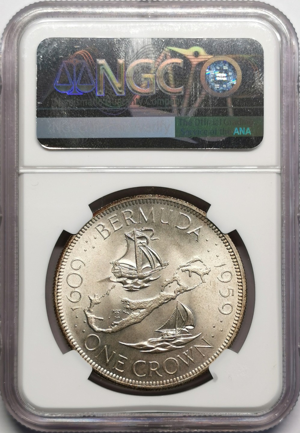 凡希社世界钱币微拍第二百三十二期 1959百慕大克朗大银NGC-MS66