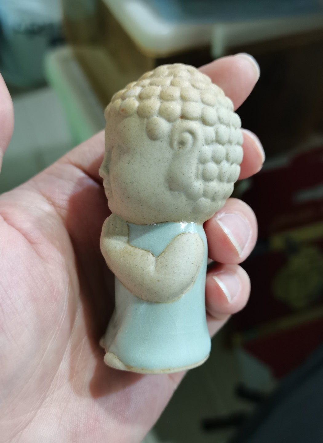 爱淘收藏第22期汝钧哥瓷 全品汝窑小立佛
