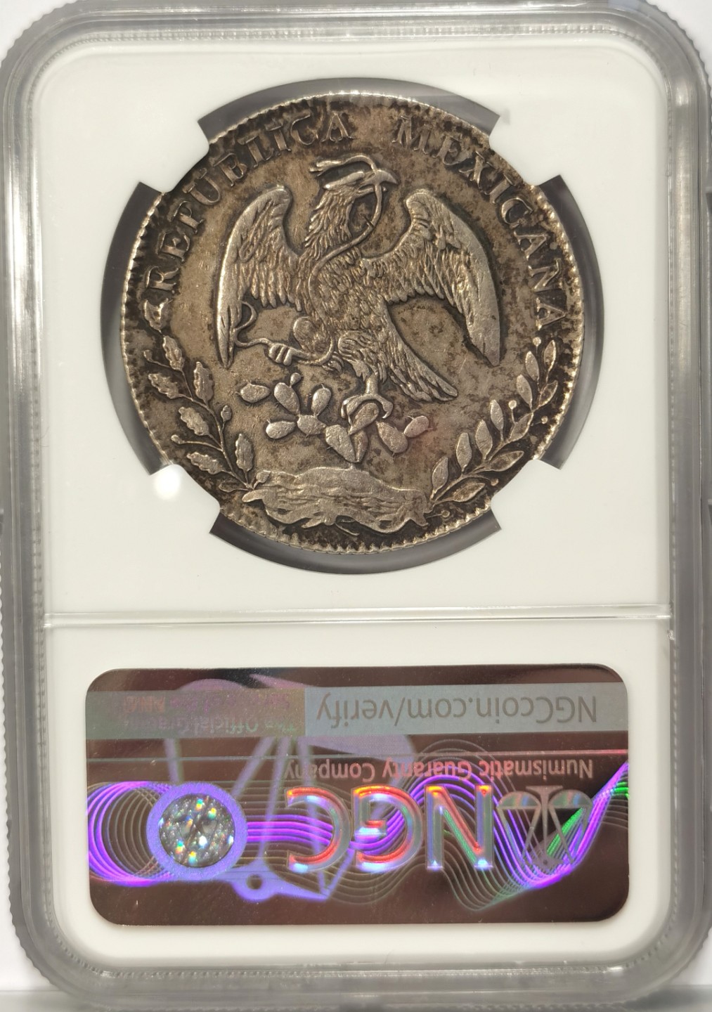 博洋堂世界钱币拍卖第019期（全场包邮） NGC AU 墨西哥1879/8年GO SM版花边鹰洋