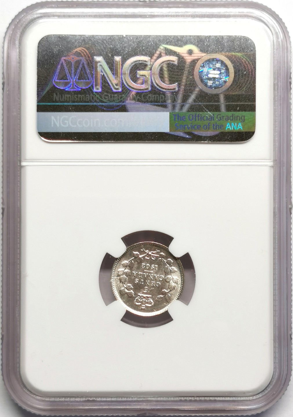 凡希社世界钱币微拍第二百三十二期 1902加拿大爱七5分银毫NGC-MS62