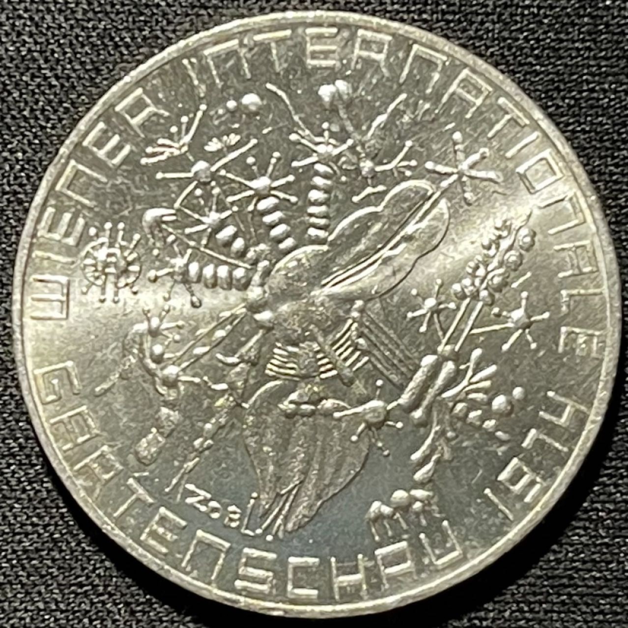 紫瑗钱币——第260期拍卖 奥地利 1974年 维也纳国际花卉展 50先令 20克 0.64银 UNC