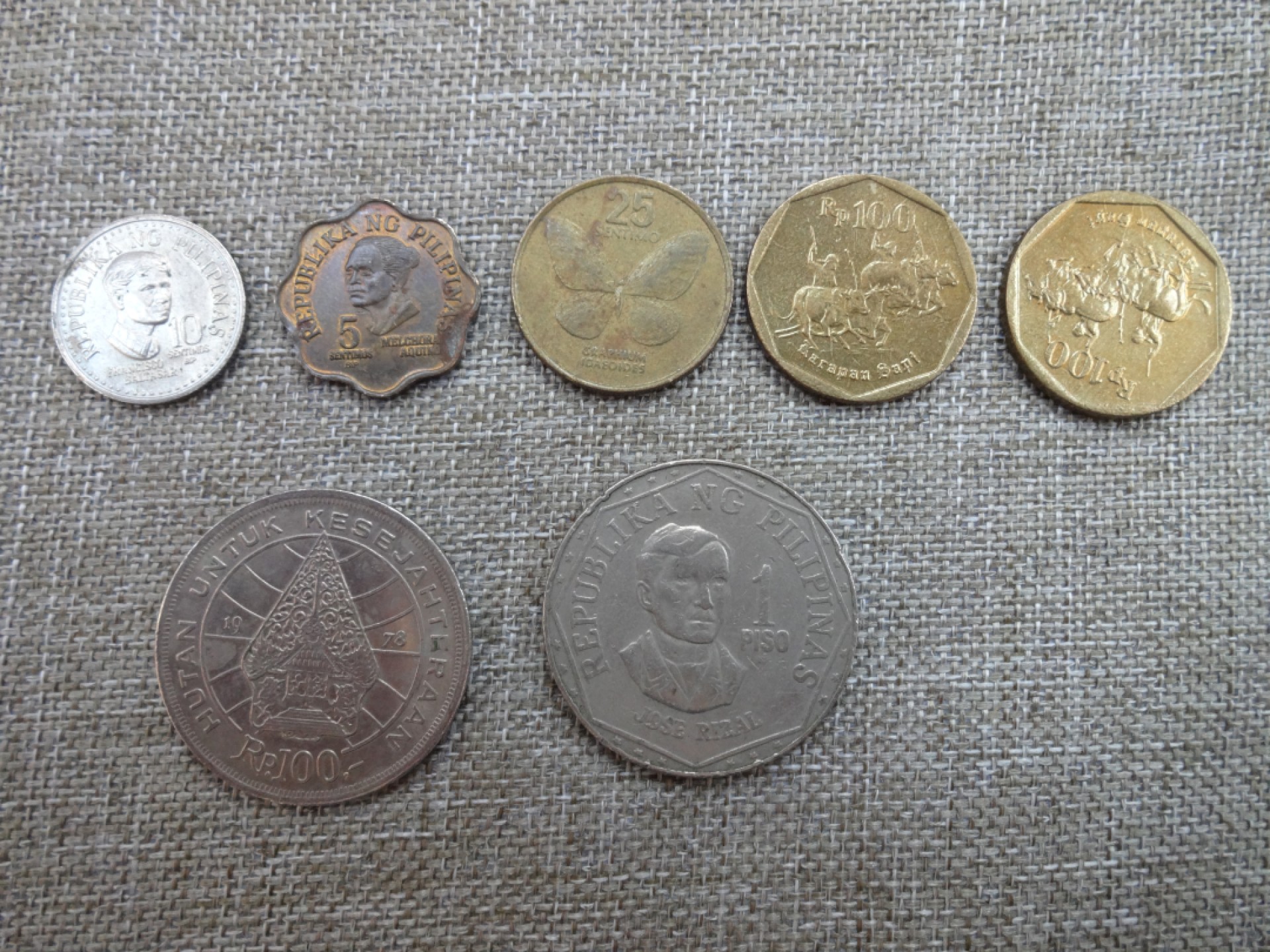 娃娃家-三月、第六场 印度尼西亚+菲律宾散币-7枚起拍