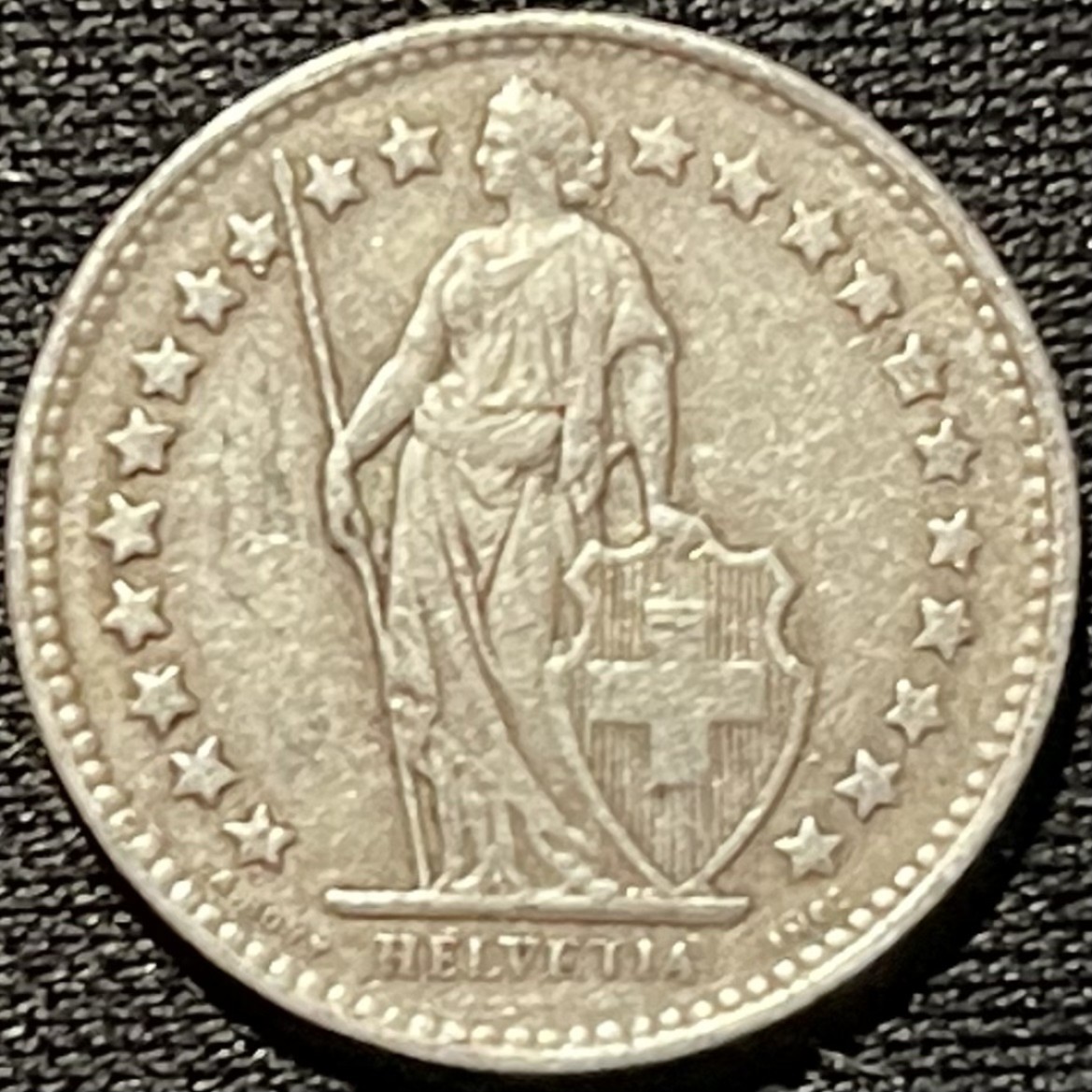 紫瑗钱币——第260期拍卖 瑞士 1944年 赫尔维蒂亚 1/2法郎 2.5克 0.835银