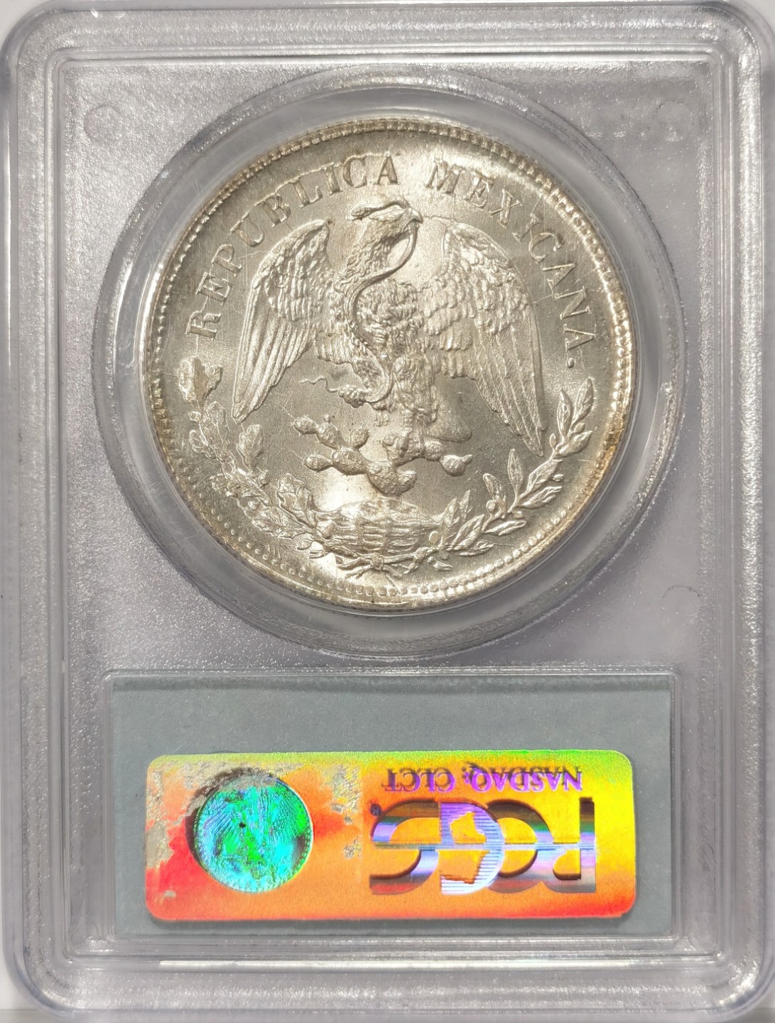 博洋堂世界钱币拍卖第019期（全场包邮） PCGS MS64 墨西哥1901年ZS FZ版直边鹰洋 暴光炫目 虽是白币 机铸纹流银线历历在目 完全刚出厂状态