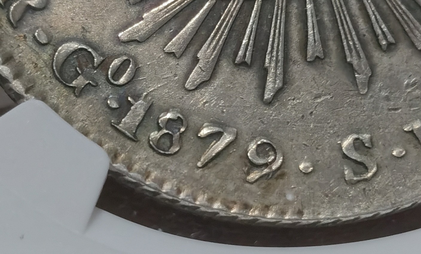 博洋堂世界钱币拍卖第019期（全场包邮） NGC AU 墨西哥1879/8年GO SM版花边鹰洋