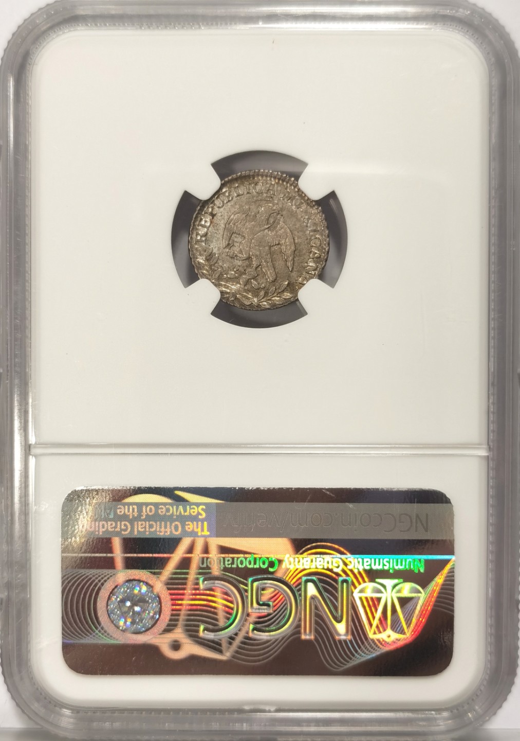 博洋堂世界钱币拍卖第019期（全场包邮） NGC MS63 墨西哥1860年MO FH版1/2R鹰洋 高分难得