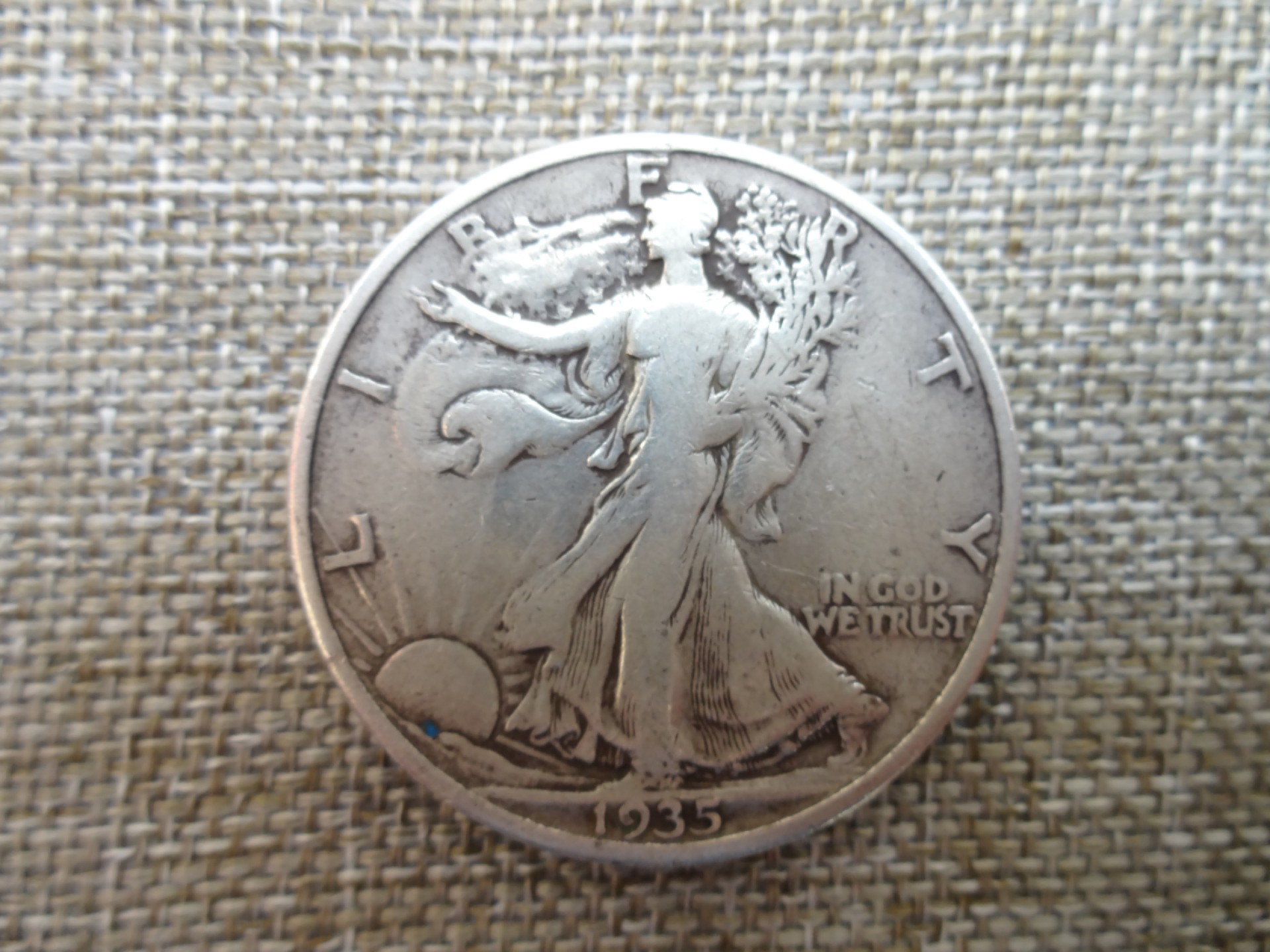 娃娃家-三月、第六场 美国50美分半美元行走女神银币90%银12.5克- 1枚起拍