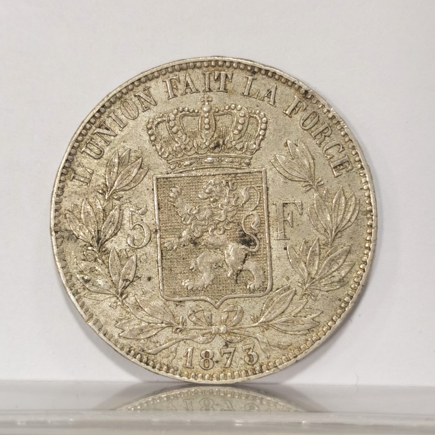 博洋堂世界钱币拍卖第019期（全场包邮） 1873年比利时5法郎银币