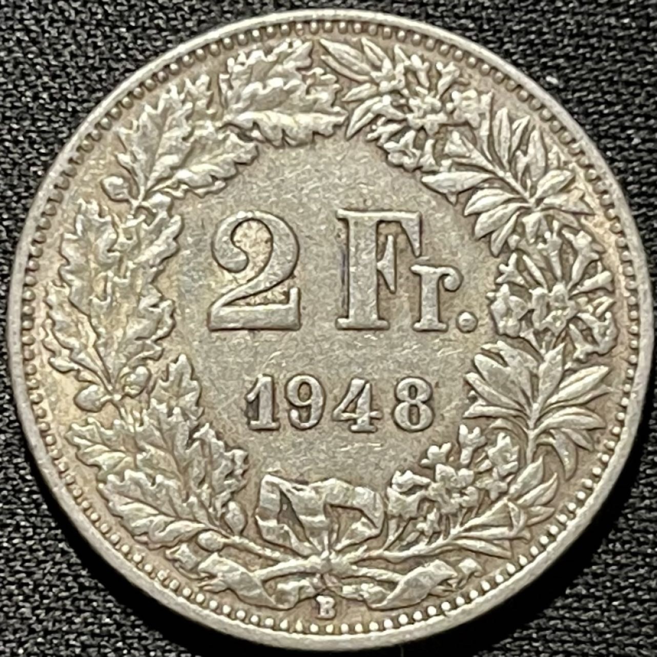 紫瑗钱币——第260期拍卖 瑞士 1948年 赫尔维蒂亚 1法郎 5克 0.835银