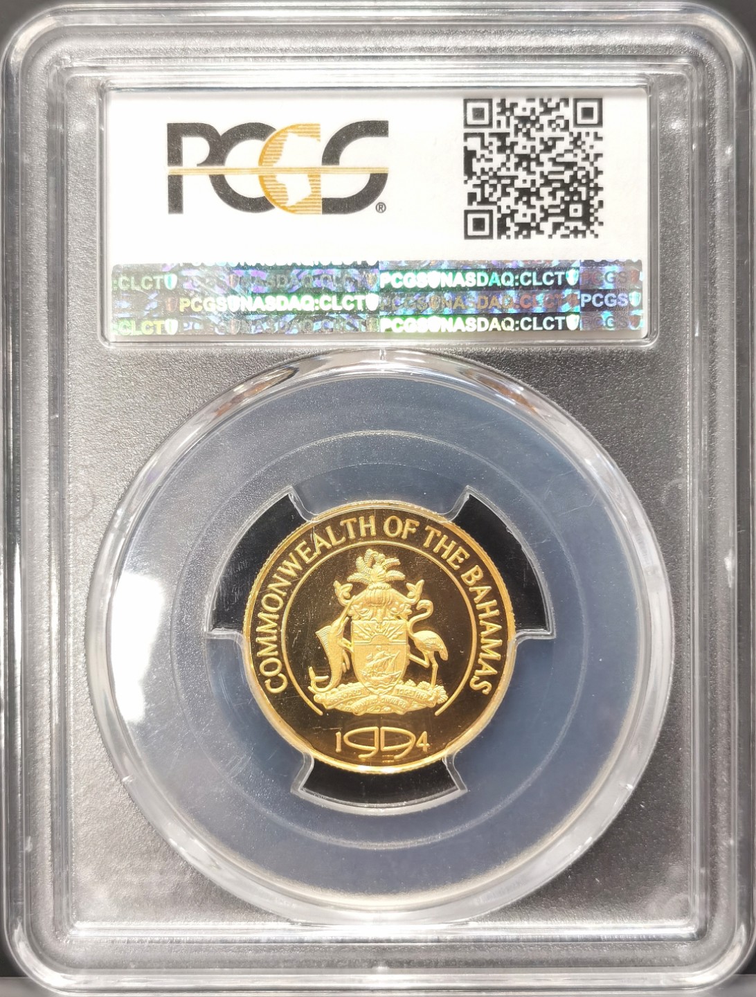 博洋堂世界钱币拍卖第019期（全场包邮） PCGS PF69DCAM 1994年巴哈马一杆进洞1/4盎司金币