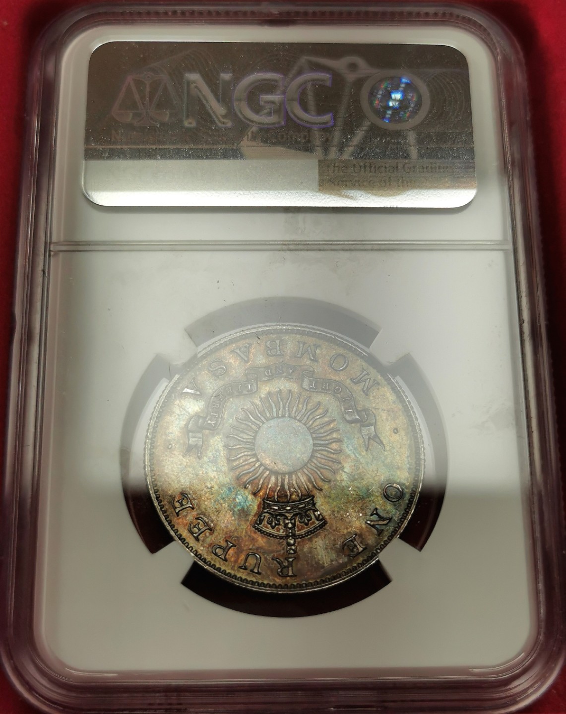 凡希社世界钱币微拍第二百三十二期 荐！1888H英国东非公司蒙巴萨卢比NGC-SP63深色五彩类镜面！