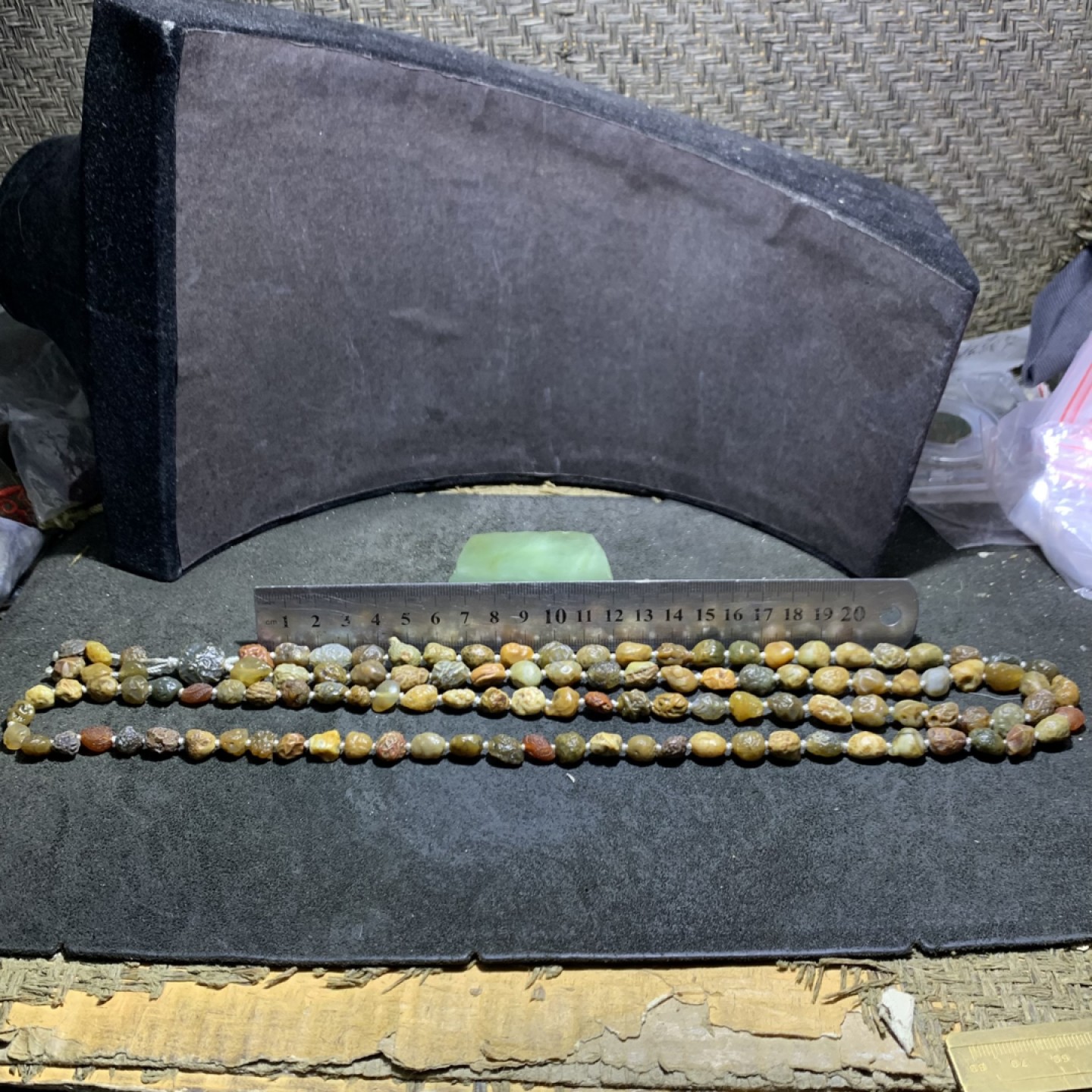 精美阿拉善筋脉玛瑙大颗粒原石108项链一条，