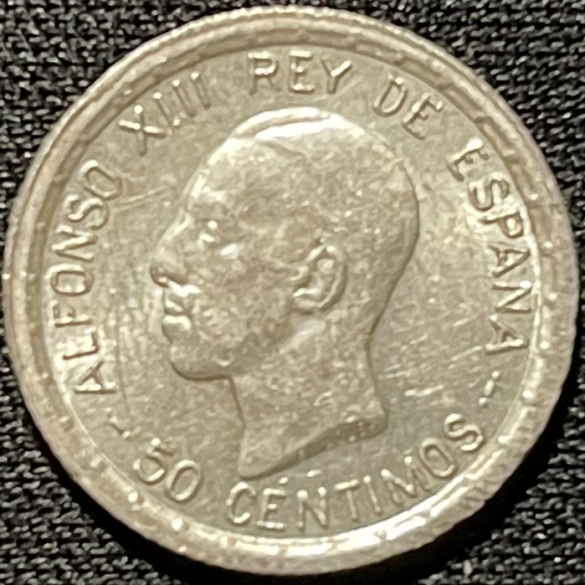 紫瑗钱币——第260期拍卖 西班牙 1926年 阿方索十三世 50分 2.5克 0.835银