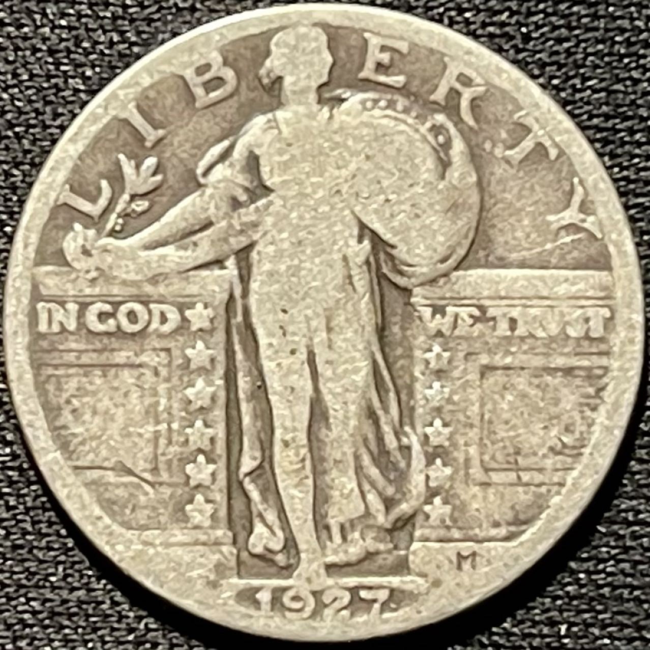 紫瑗钱币——第260期拍卖 美国 1927年 飞鹰 25美分 6.25克 0.9银