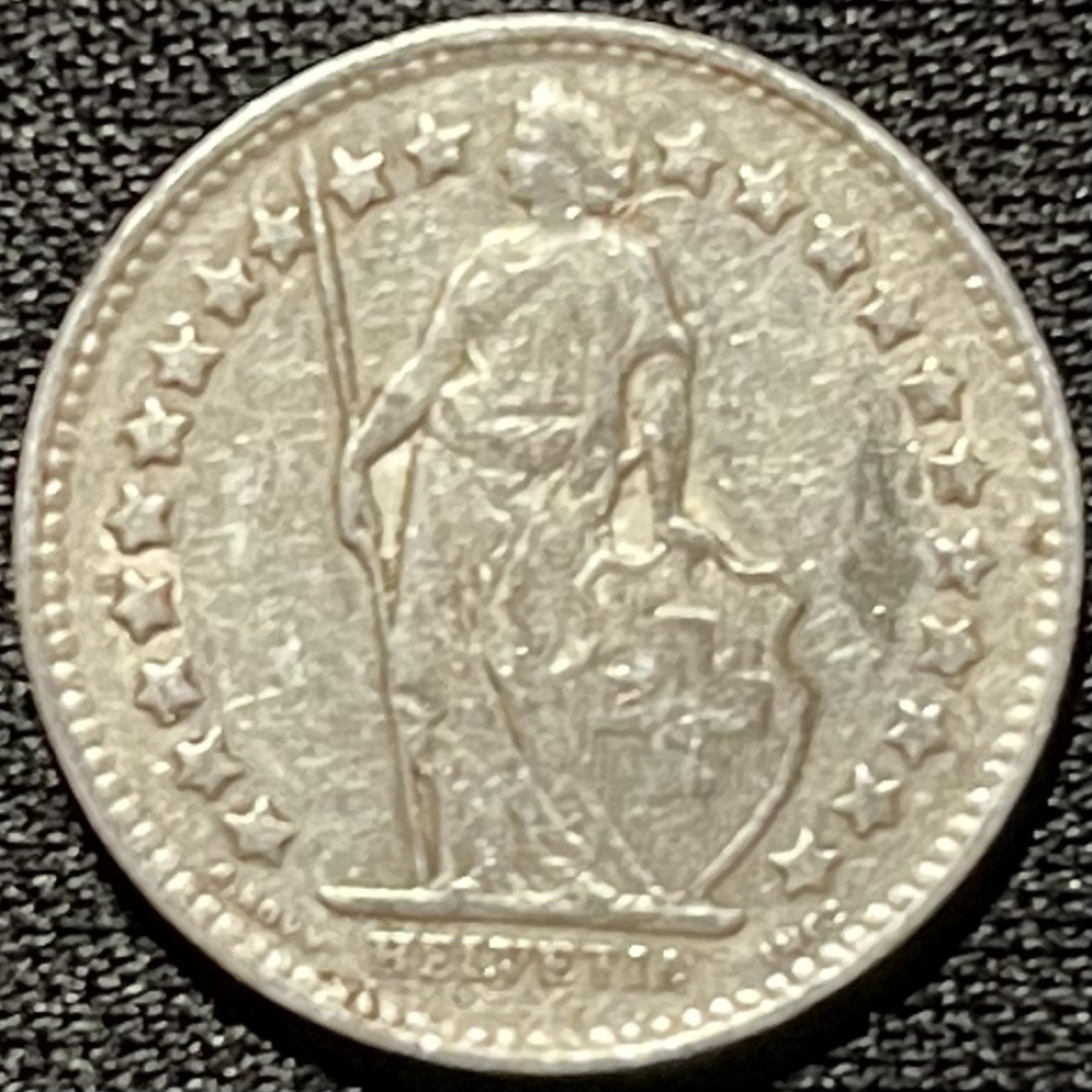 紫瑗钱币——第260期拍卖 瑞士 1951年 赫尔维蒂亚 1/2法郎 2.5克 0.835银