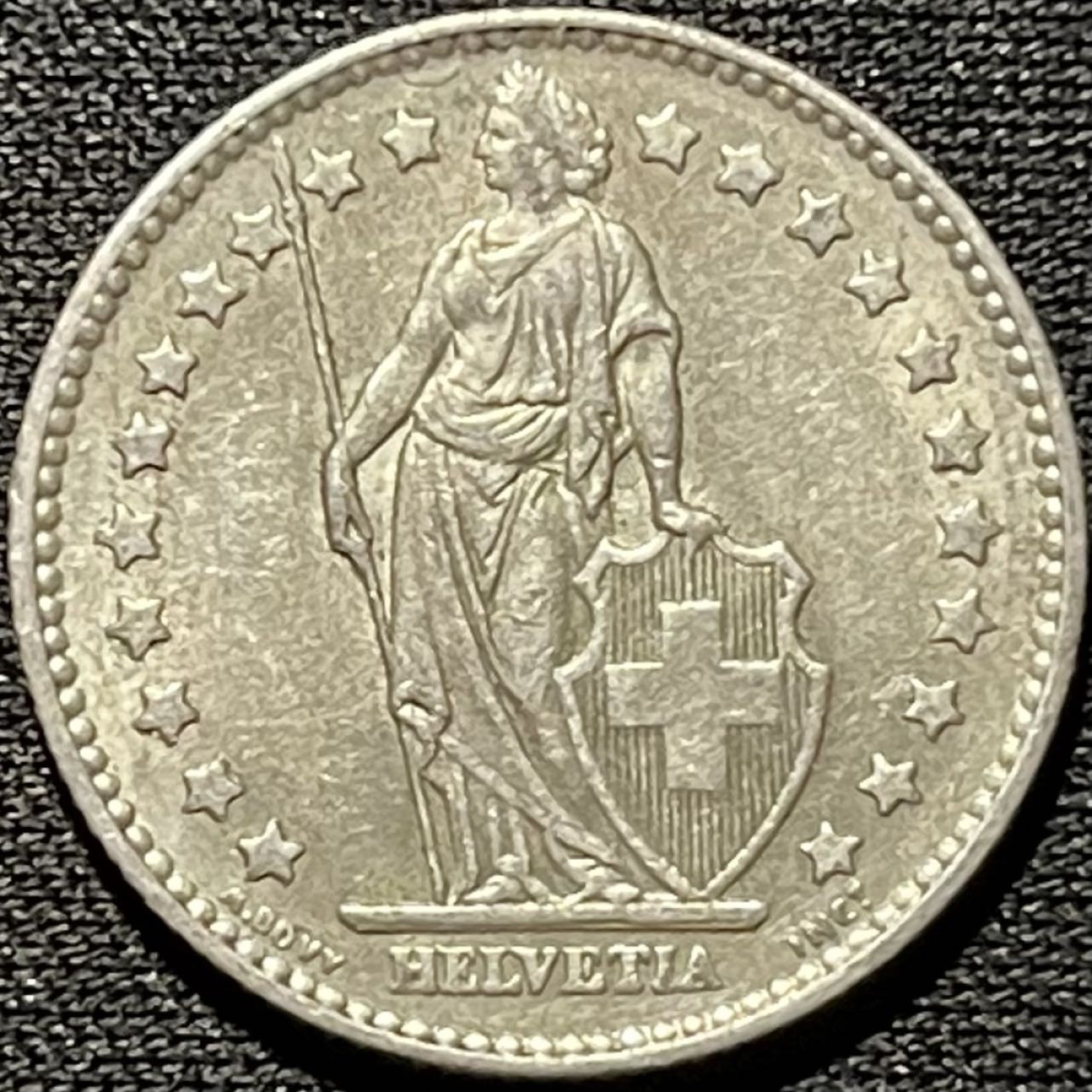 紫瑗钱币——第260期拍卖 瑞士 1963年 赫尔维蒂亚 1法郎 5克 0.835银