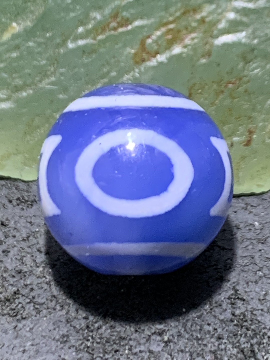 仅此一颗，精美藏传蓝玉髓天地天珠一颗，