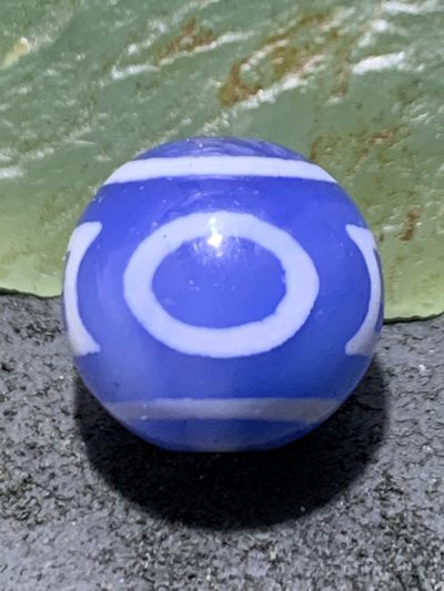 仅此一颗，精美藏传蓝玉髓天地天珠一颗， - 仅此一颗，精美藏传蓝玉髓天地天珠一颗，