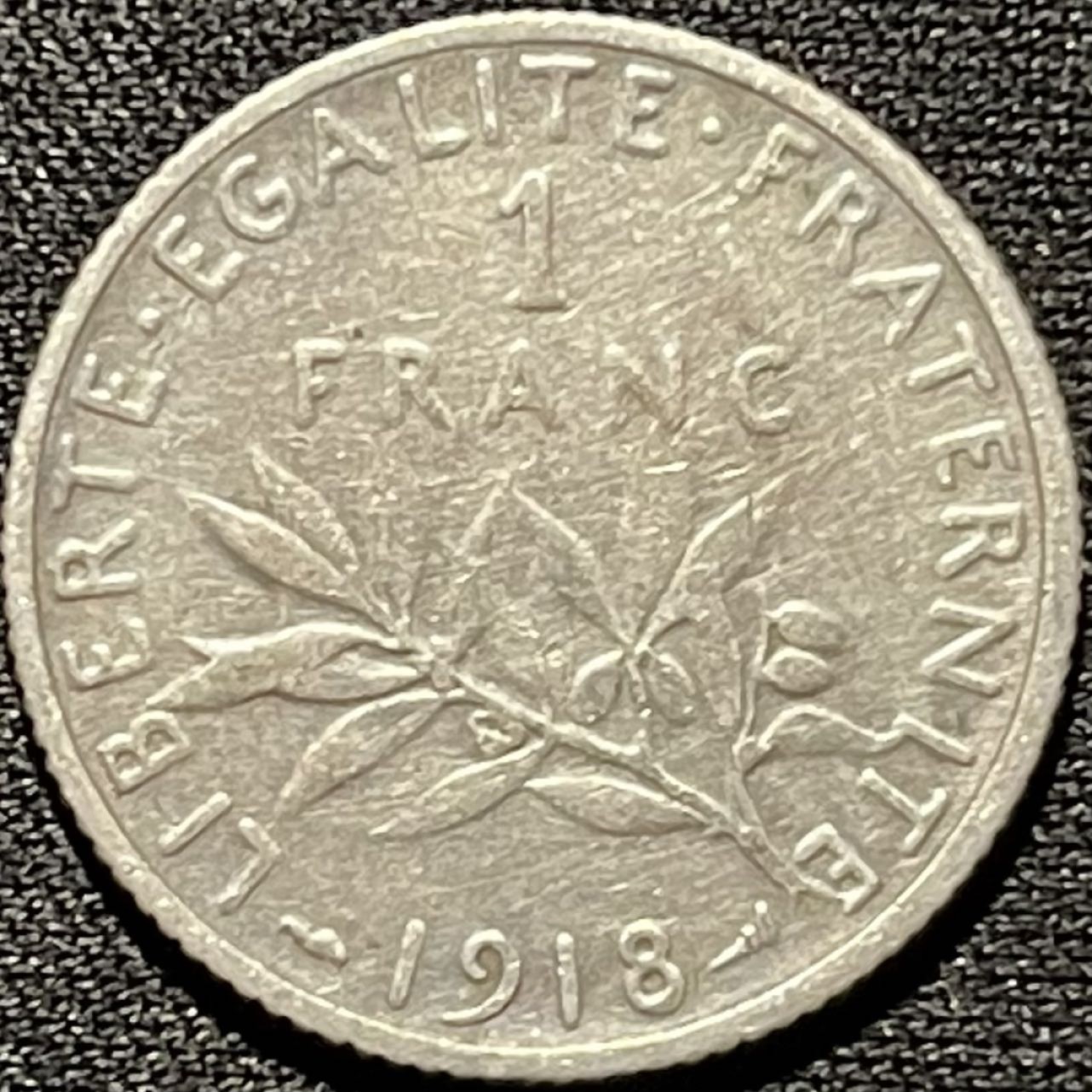 紫瑗钱币——第273期拍卖 法国 1918年 播种女神 1法郎 5克 0.835银