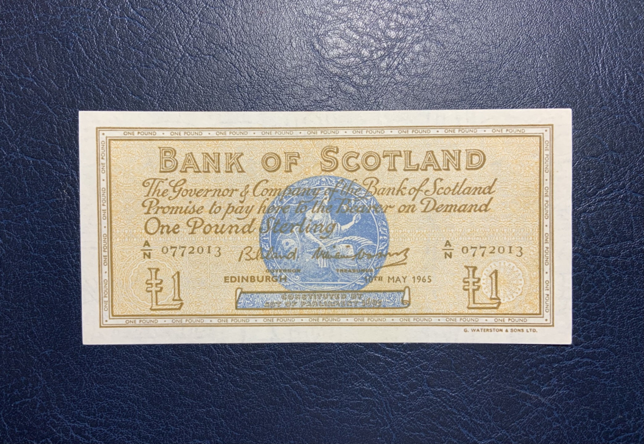 收藏联盟Quantum Auction 第241期拍卖  苏格兰1965年1镑 品相AU-