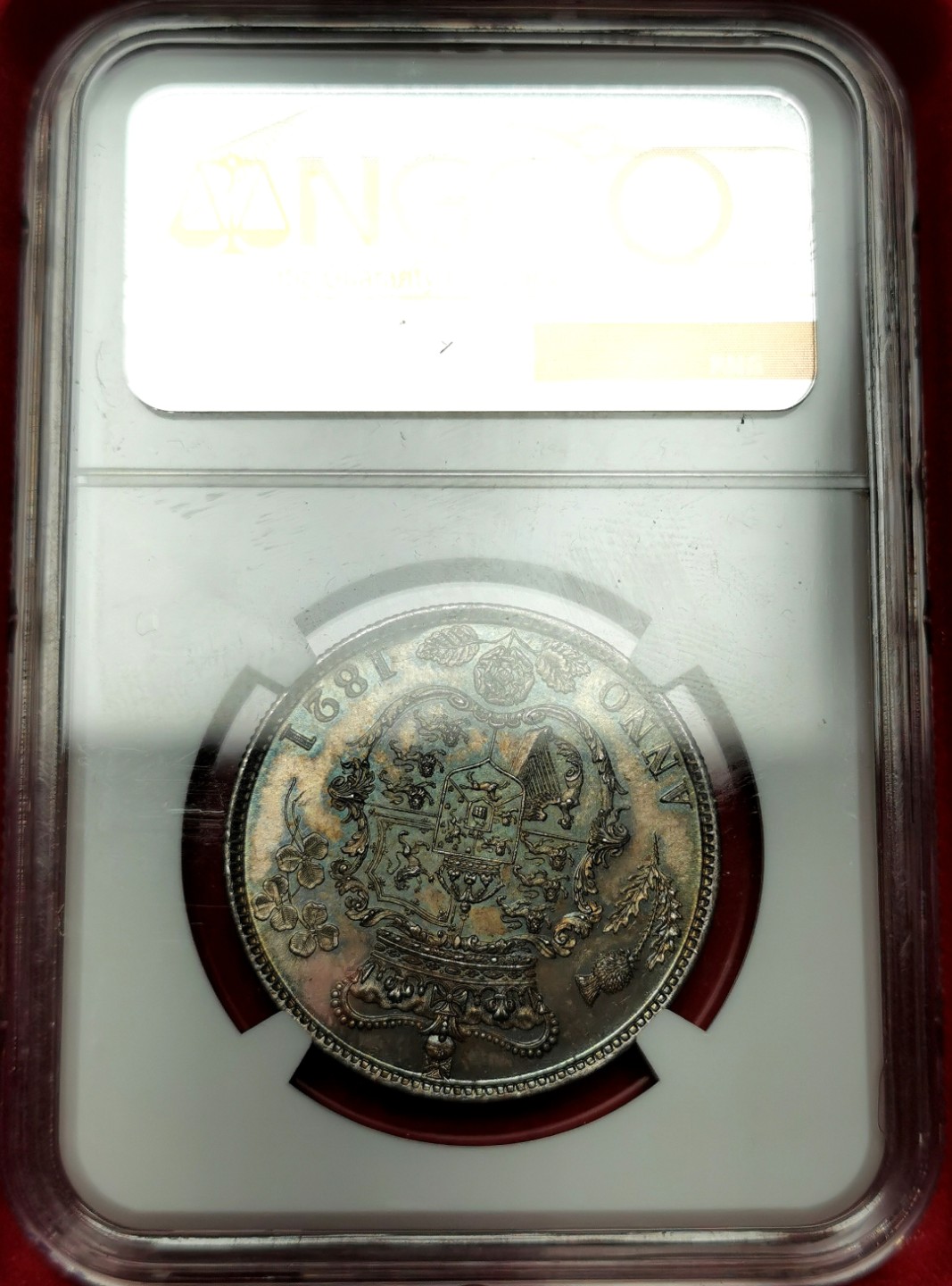 凡希社世界钱币微拍第二百三十二期 1821英国乔四半克朗NGC-MS63宝石绿彩！