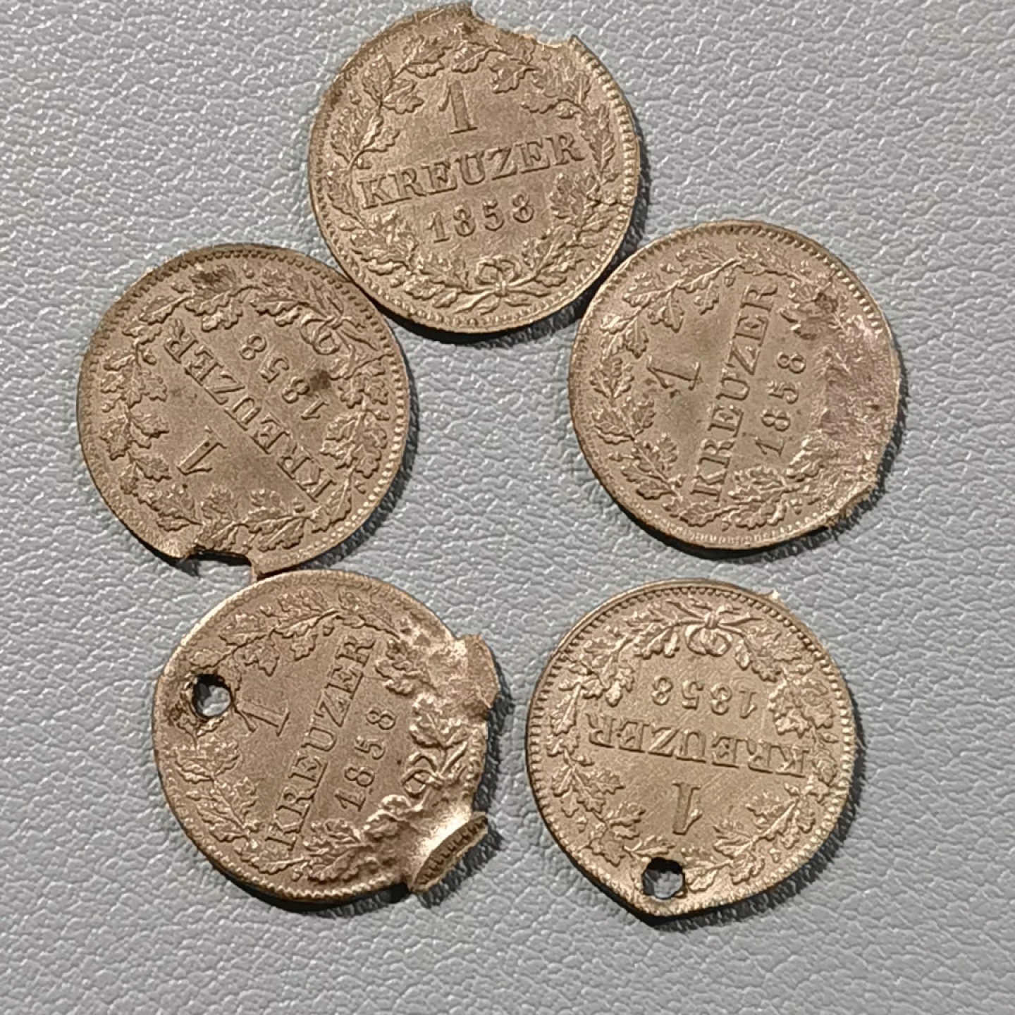 🎉🎊乐享宝藏💎💰~20230324专场 德意志巴伐利亚1克鲁泽银币5枚