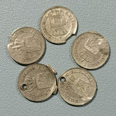 🎉🎊乐享宝藏💎💰~20230324专场 德意志巴伐利亚1克鲁泽银币5枚