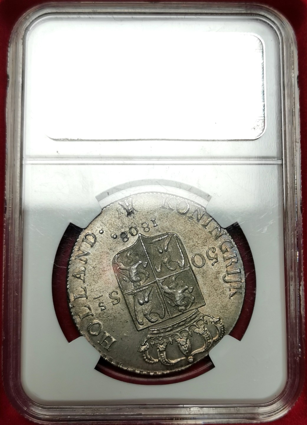 凡希社世界钱币微拍第二百三十二期 荐！1808荷兰王国热罗姆拿破仑50ST大银NGC-MS64淡紫金彩！