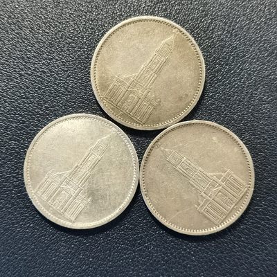 🎉🎊乐享宝藏💎💰~20230324专场 3枚德国5马克银币~波兹坦教堂