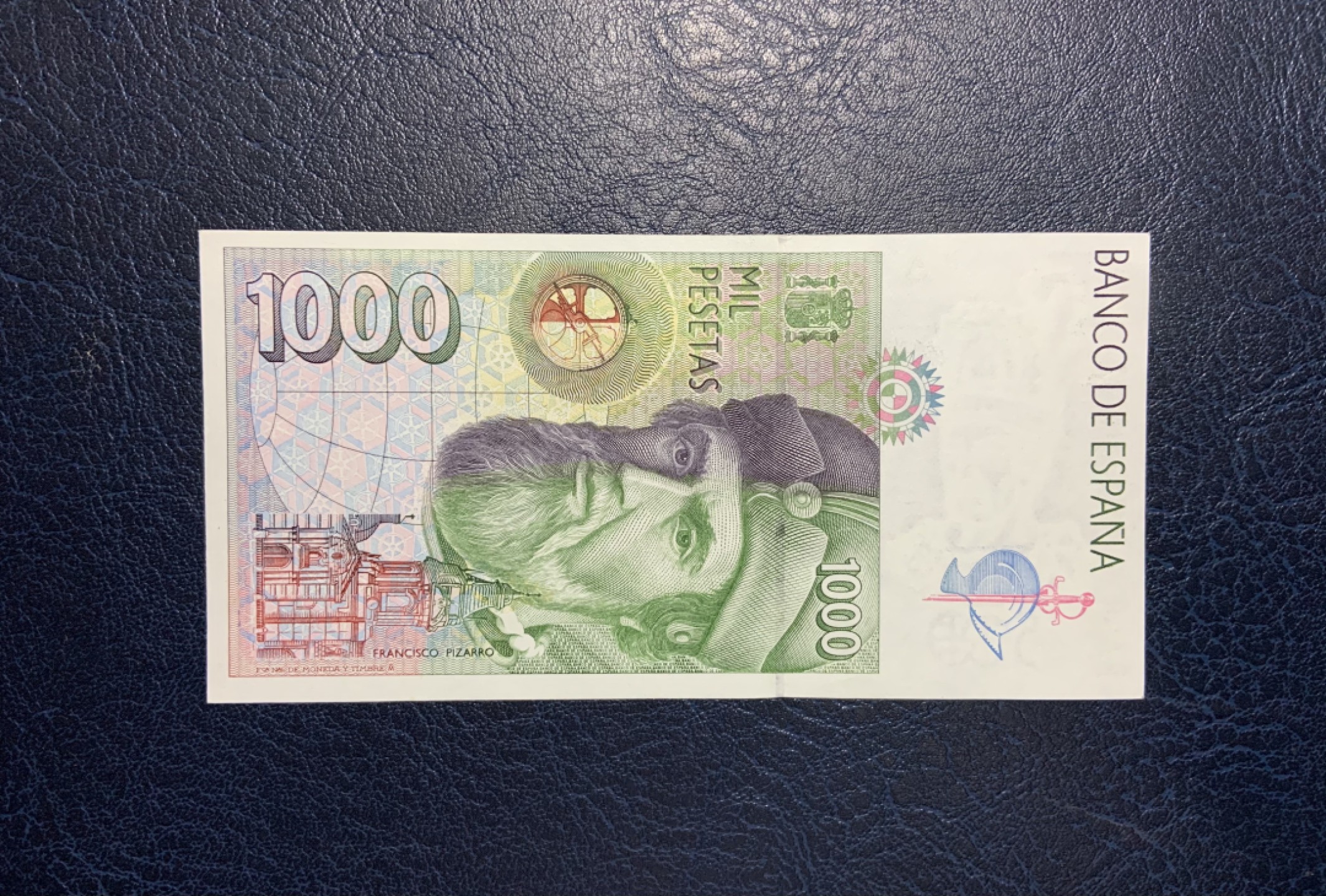 收藏联盟Quantum Auction 第241期拍卖  西班牙1992版1000比塞塔 品相UNC 角尖有瑕疵 首发数字冠 非常少见