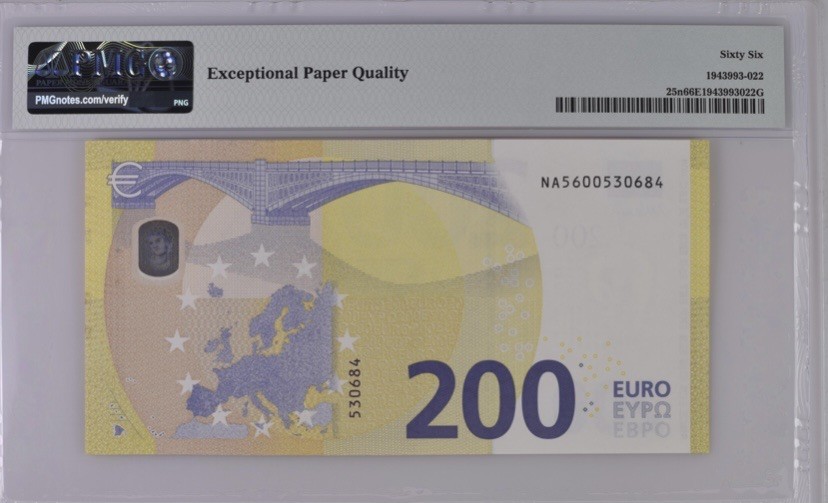 收藏联盟Quantum Auction 第241期拍卖  欧盟国家/奥地利2019年200欧元 PMG66