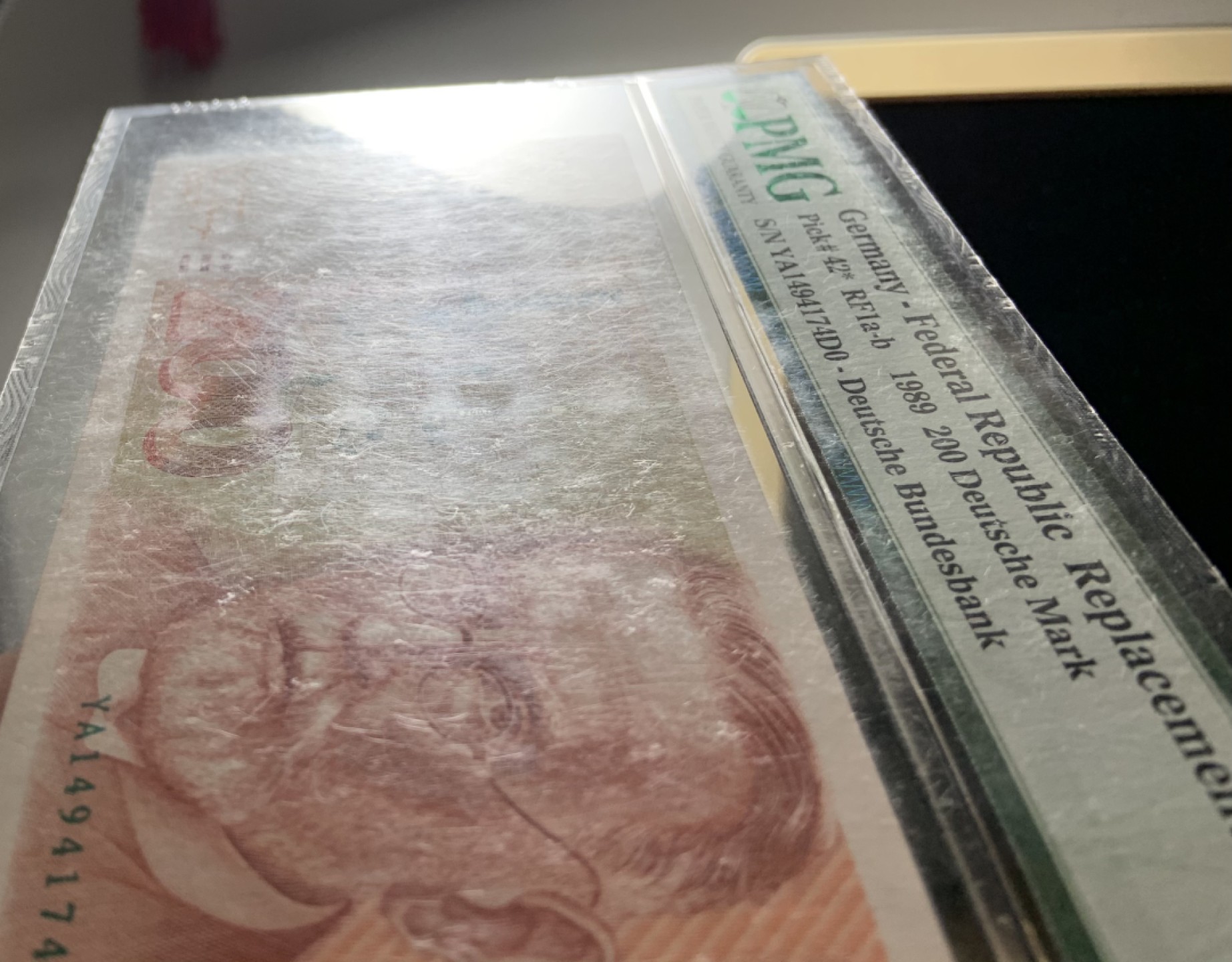 收藏联盟Quantum Auction 第241期拍卖  德国联邦1989年200马克 PMG65 补号 诺贝尔奖得主  梅毒特效药666发现者 艾尔利希