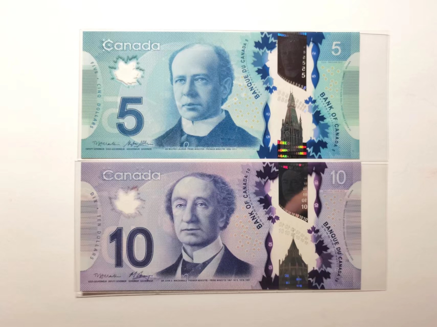 外钞荟萃x民国风云专场 加拿大5/10一对 全新品相