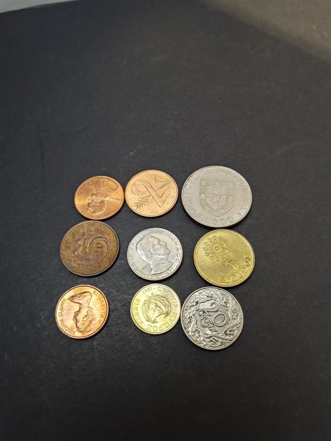【8个洞收藏】第3场★0押0起一件包邮★世界硬币专场 7天连拍 unc 美品 摩纳哥 葡萄牙国家硬币等9枚一组