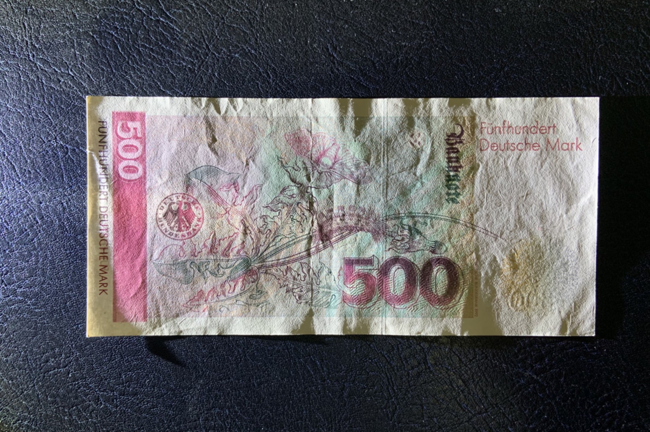 收藏联盟Quantum Auction 第241期拍卖  德国联邦1991年500马克 品相XF~AU- 德国央行永久兑换欧元  昆虫学家 绘图家 梅里安