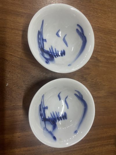 欧美回流精选 - 回流日本小九谷 尺寸：6.5cmX3cm，工艺精美，品相好。