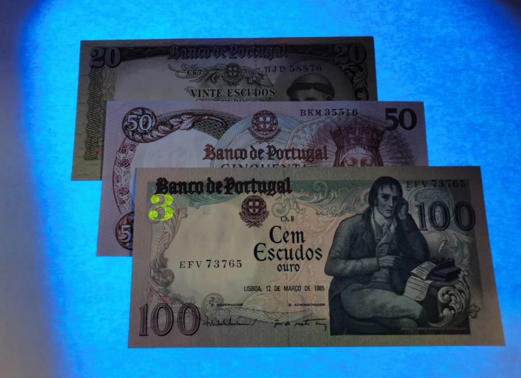 外钞荟萃x民国风云专场 葡萄牙20/50/100小套 全新品相