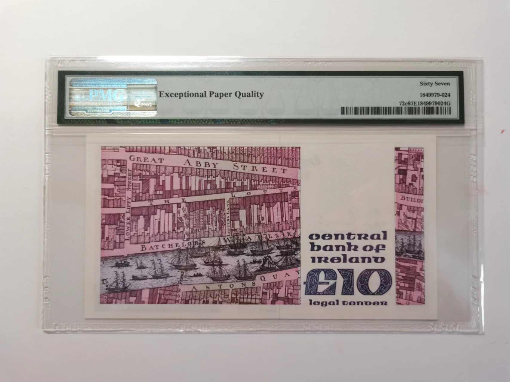 外钞荟萃x民国风云专场 PMG67爱尔兰b序10镑