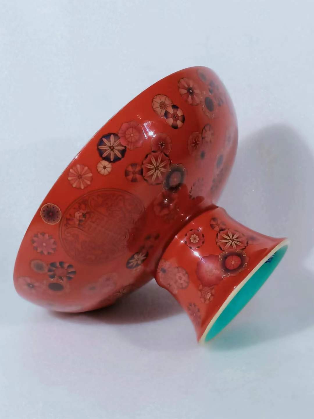 大清雍正，珐琅彩高足供盘