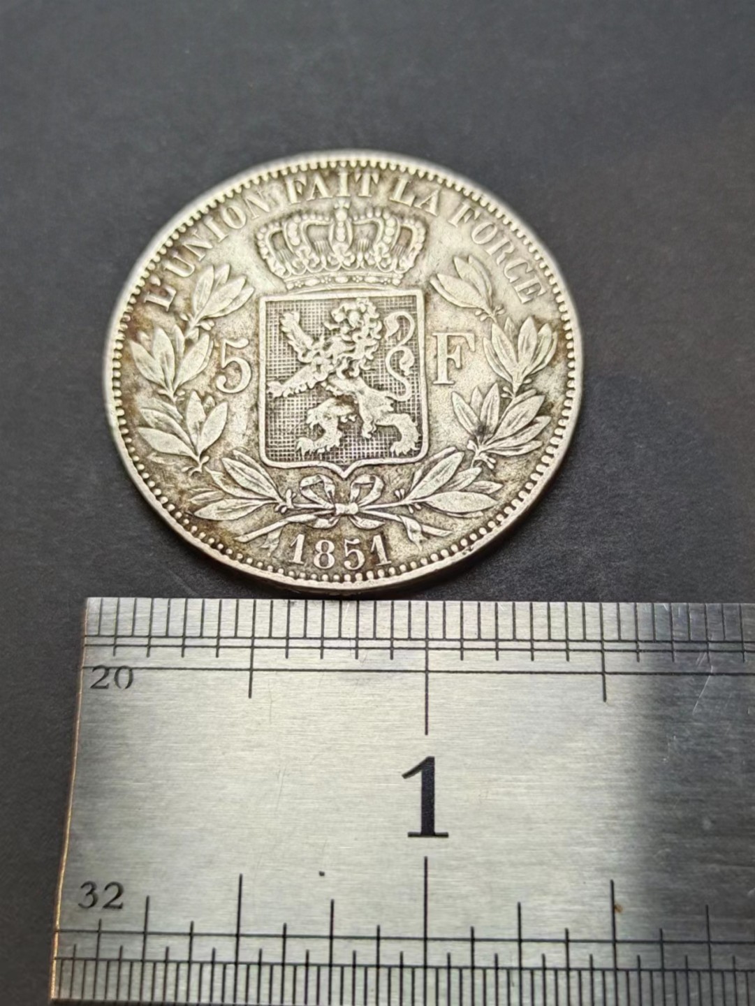 【8个洞收藏】第5场★0押0起一件包邮★银币专场（持续更新····） 7天连拍 1851年 法国利奥波德一世 5法郎 银币 