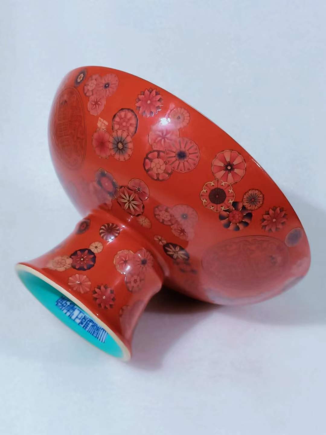 大清雍正，珐琅彩高足供盘