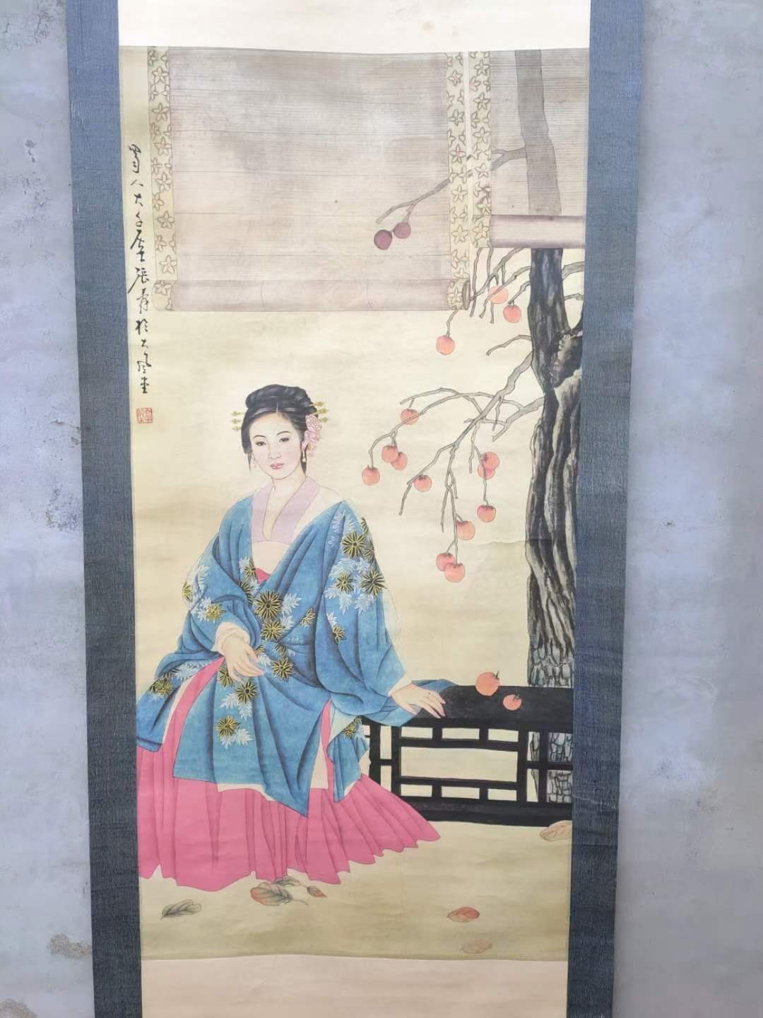 张大千，仕女图立轴画 张大千，仕女图立轴画