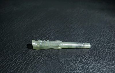 ｜冷门出品｜精选专拍·第玖场· - 清老岫玉龙头烟嘴把件