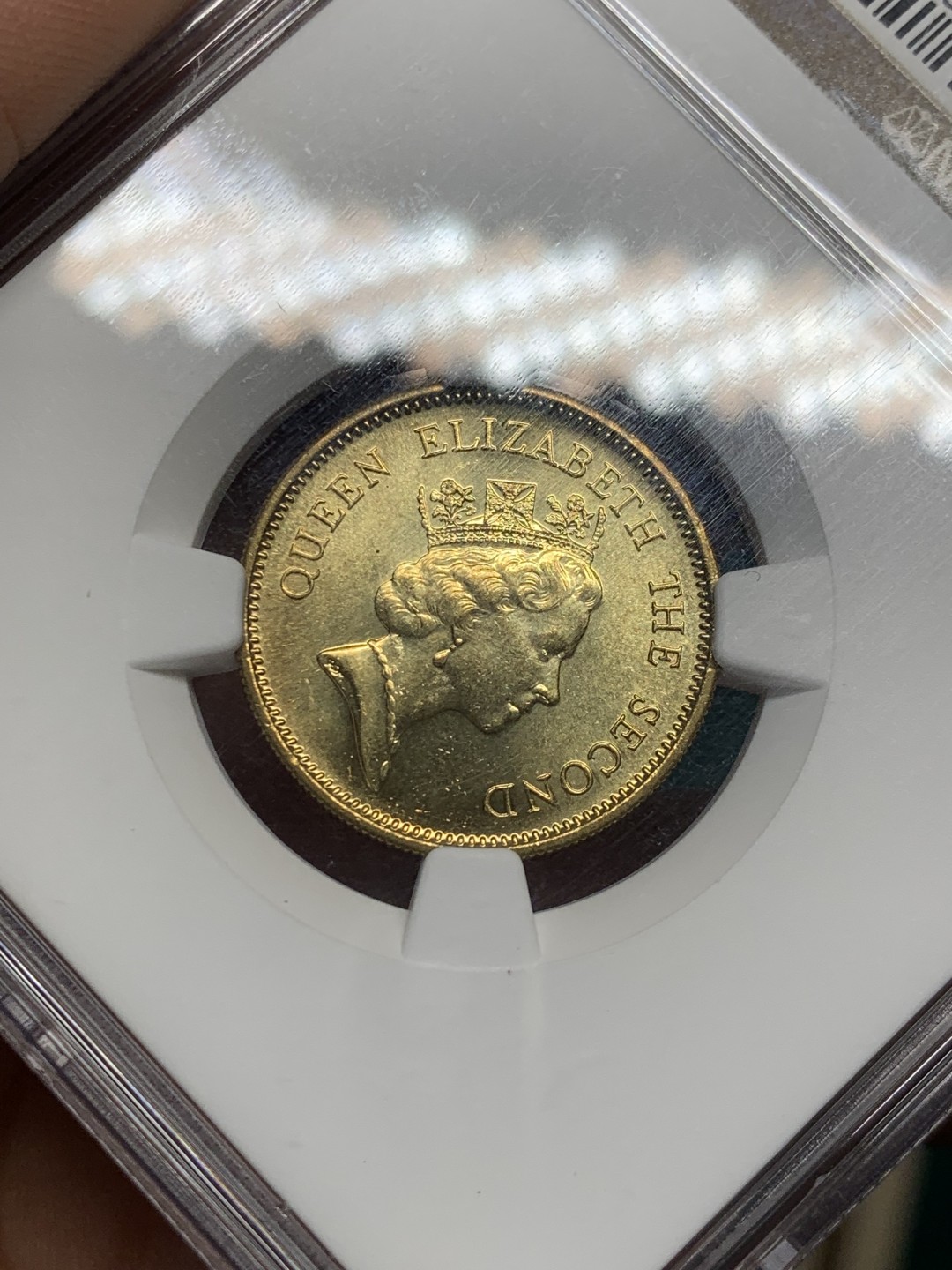 《竞宝斋》第146场-周日，周一 2场 (全场包邮) NGC-MS65 中国 香港1990  50分铜币 中年女王头像