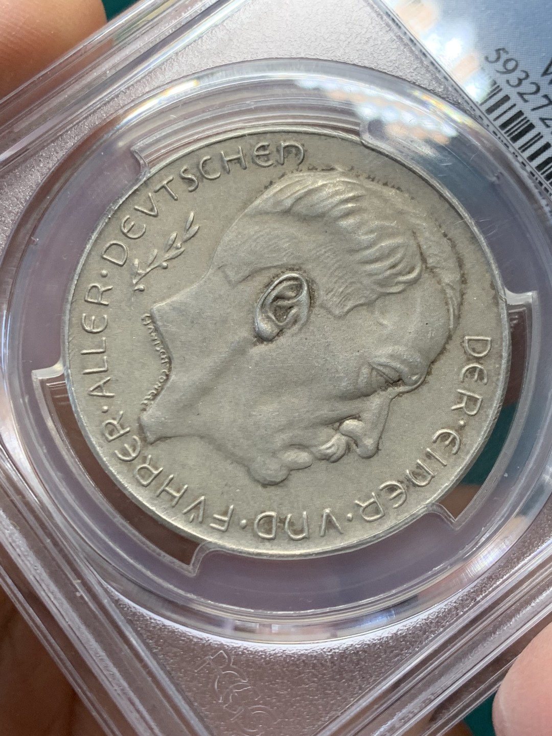 《竞宝斋》第146场-周日，周一 2场 (全场包邮) PCGS-SP63 德国1938年 元首 吞并奥地利银章