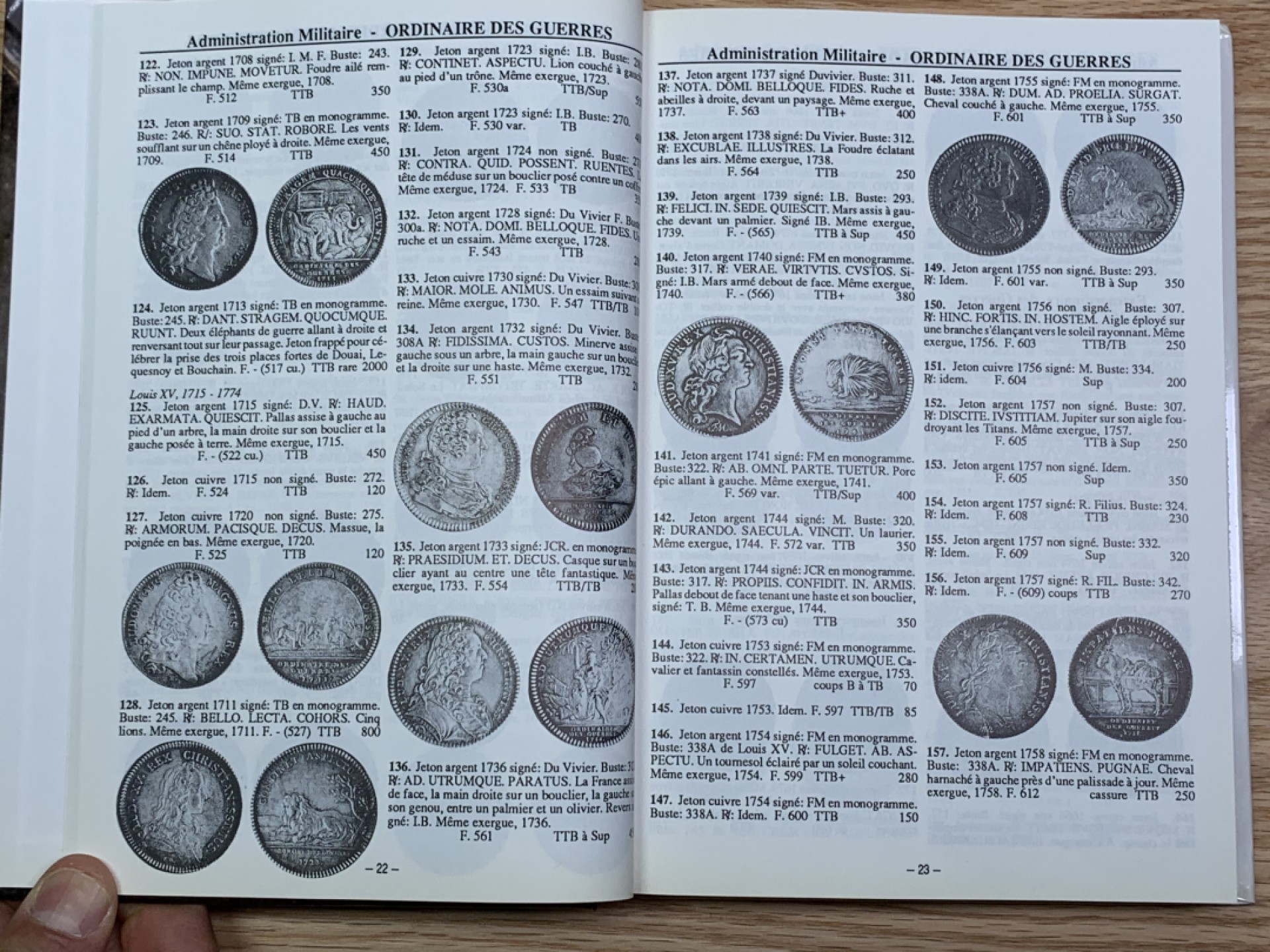 《竞宝斋》第146场-周日，周一 2场 (全场包邮) 法国 1991年 JETONS 代币目录 所见最新版本 版别详尽 厚达349页 一本在手 八角我有 权威绝版目录